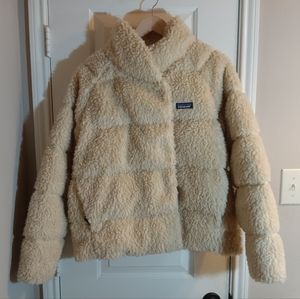 Patagonia Recycled High Pile Fleece Down L Oyster White